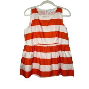 Crown & Ivy Orange & white striped tank top